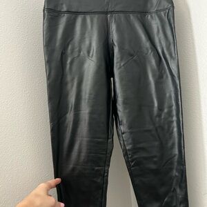 Black Faux Leather Leggings